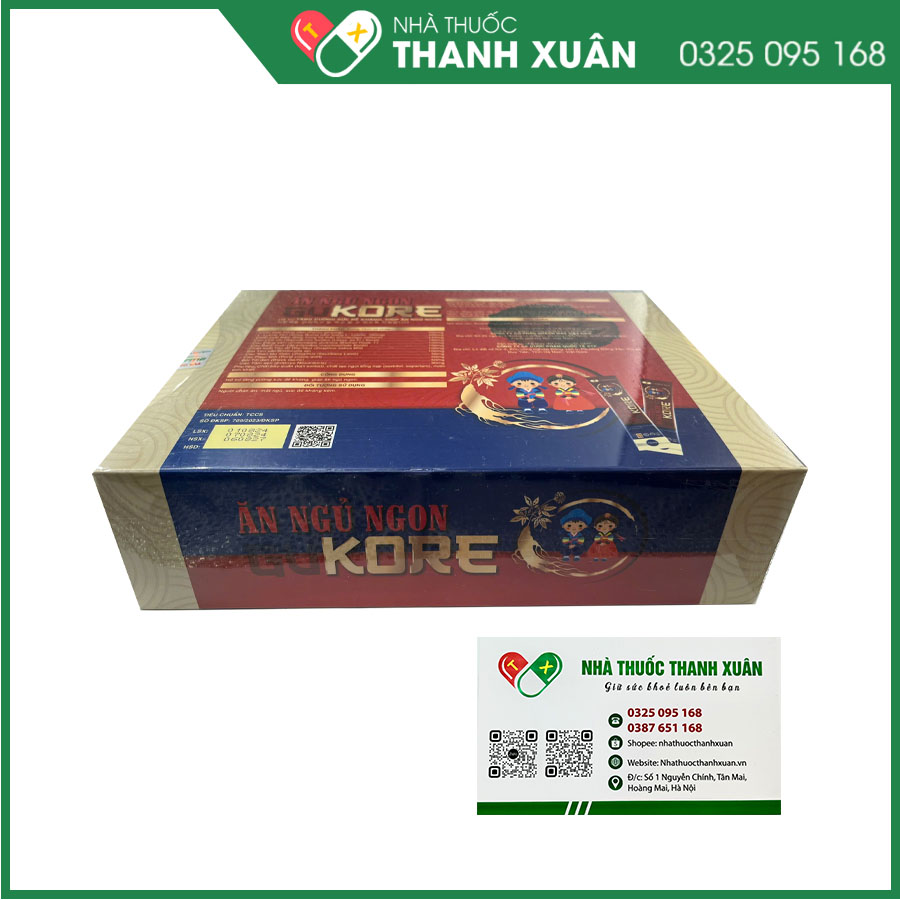 Ăn ngủ ngon GUKORE hỗ trợ giảm lo âu, căng thẳng, người say tàu xe